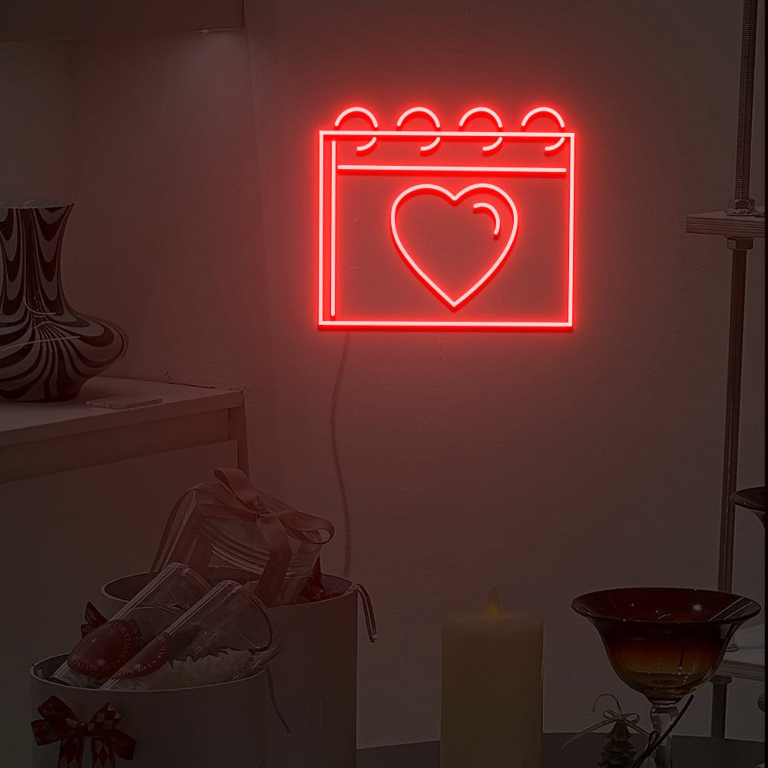 The Love Calendar Neon Sign For Wedding Bar Party Decoration | Shineneon