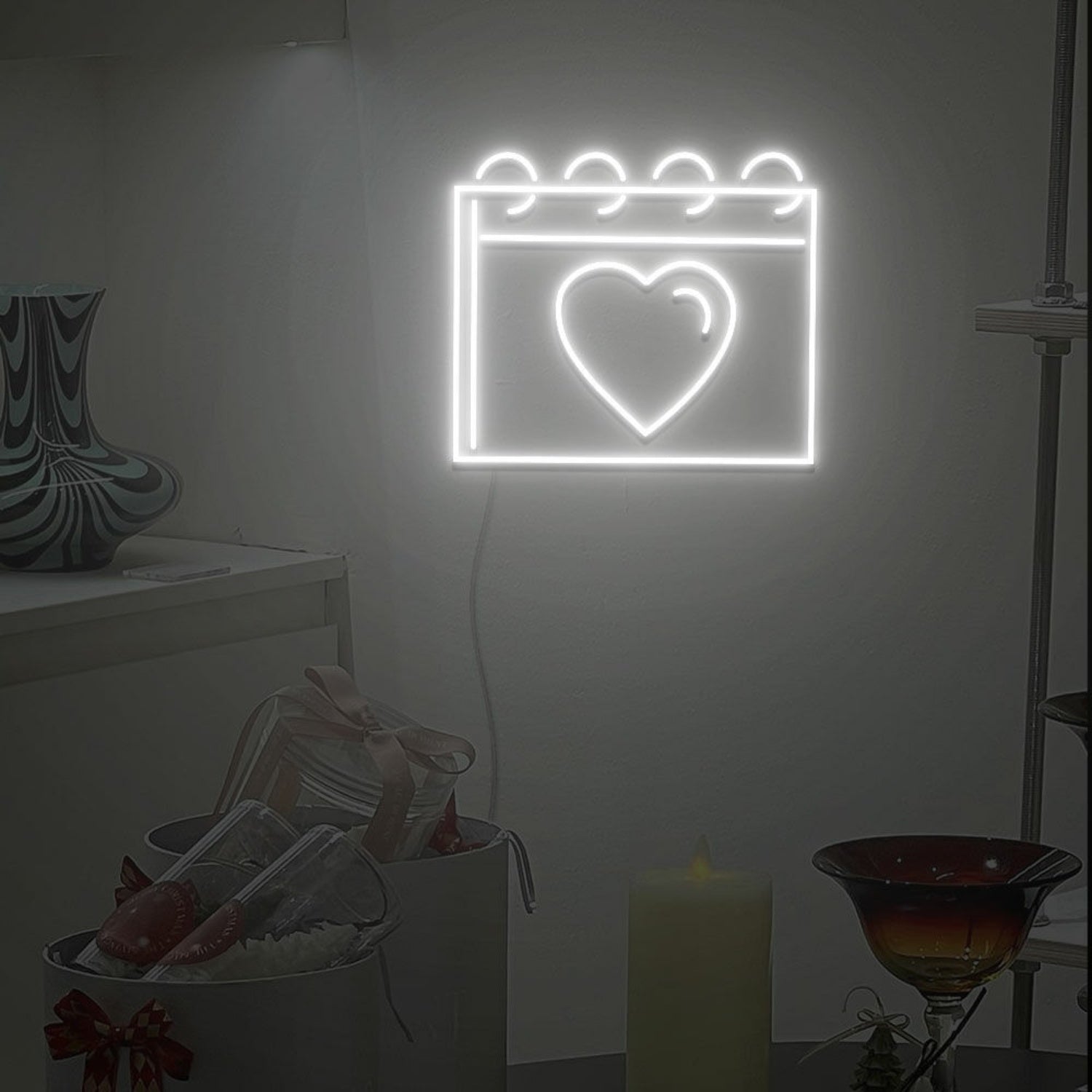The Love Calendar Neon Sign For Wedding Bar Party Decoration | Shineneon