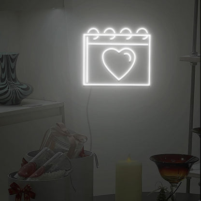 The Love Calendar Neon Sign For Wedding Bar Party Decoration | Shineneon