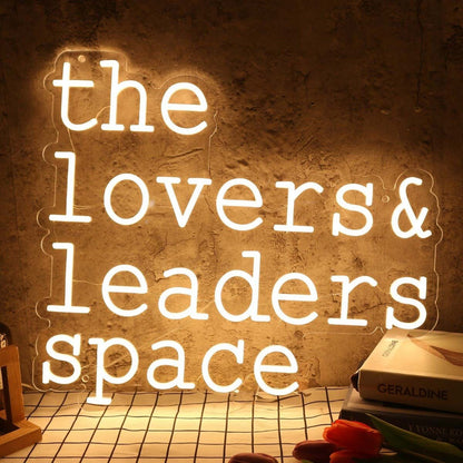The Lovers And Leaders Space Yellow Led Neon Sign - Shineneon