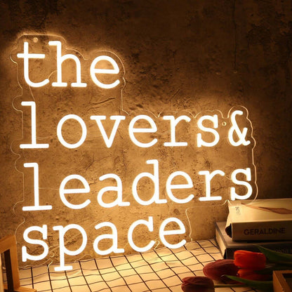 The Lovers And Leaders Space Yellow Led Neon Sign - Shineneon