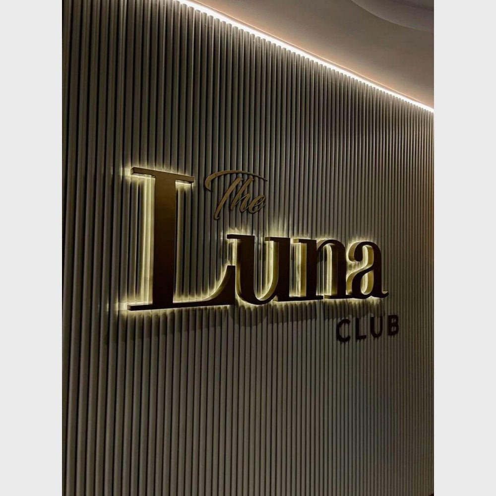 The Luna Club 3D Backlit Channel Letters Led Light Sign - Shineneon