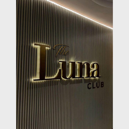 The Luna Club 3D Backlit Channel Letters Led Light Sign - Shineneon