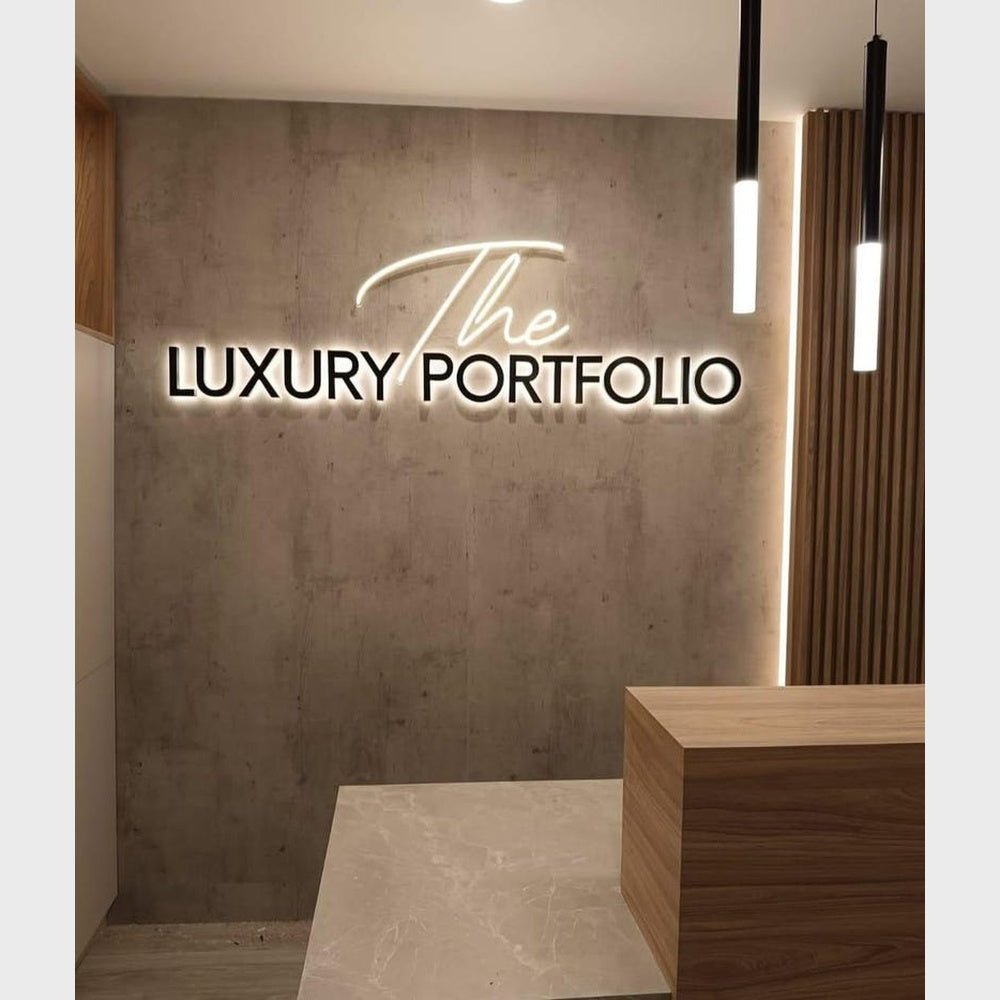 The Luxury Portfolio 3D Backlit Channel Letters Led Light Sign - Shineneon