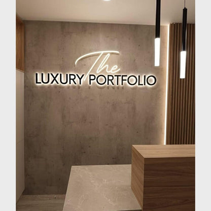 The Luxury Portfolio 3D Backlit Channel Letters Led Light Sign - Shineneon