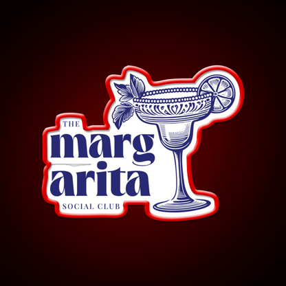 The Margarita Social Club Party Drink Tequila Led Neon Sign Rgb Color - Shineneon