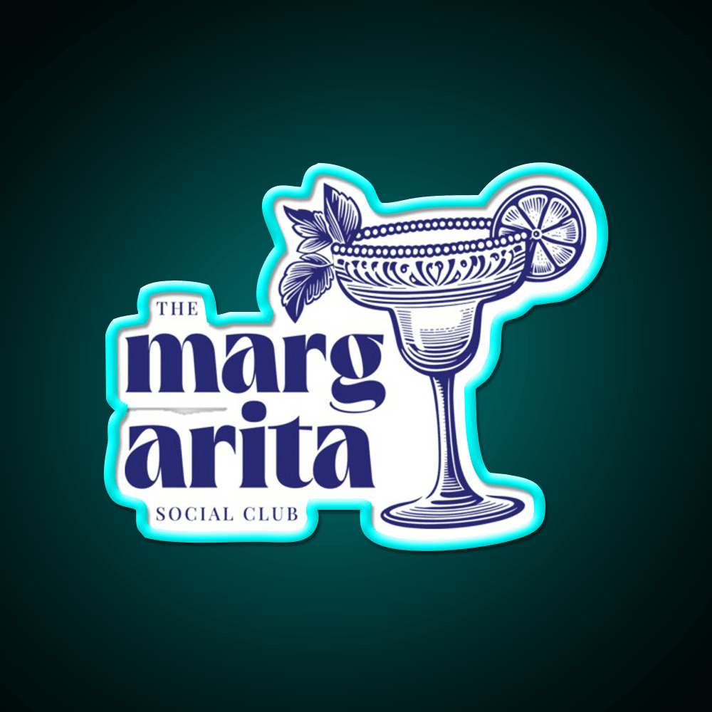 The Margarita Social Club Party Drink Tequila Led Neon Sign Rgb Color - Shineneon