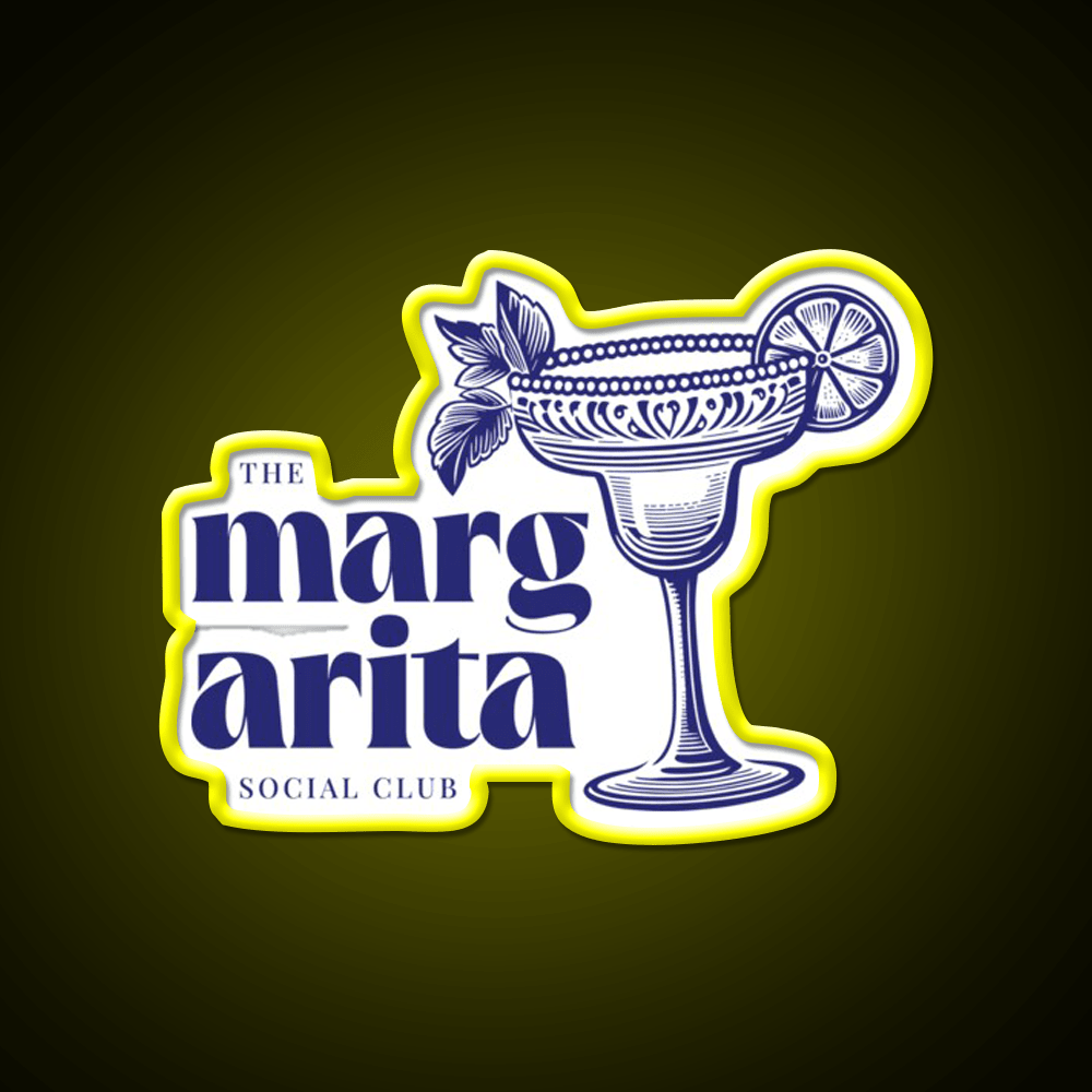 The Margarita Social Club Party Drink Tequila Led Neon Sign Rgb Color - Shineneon
