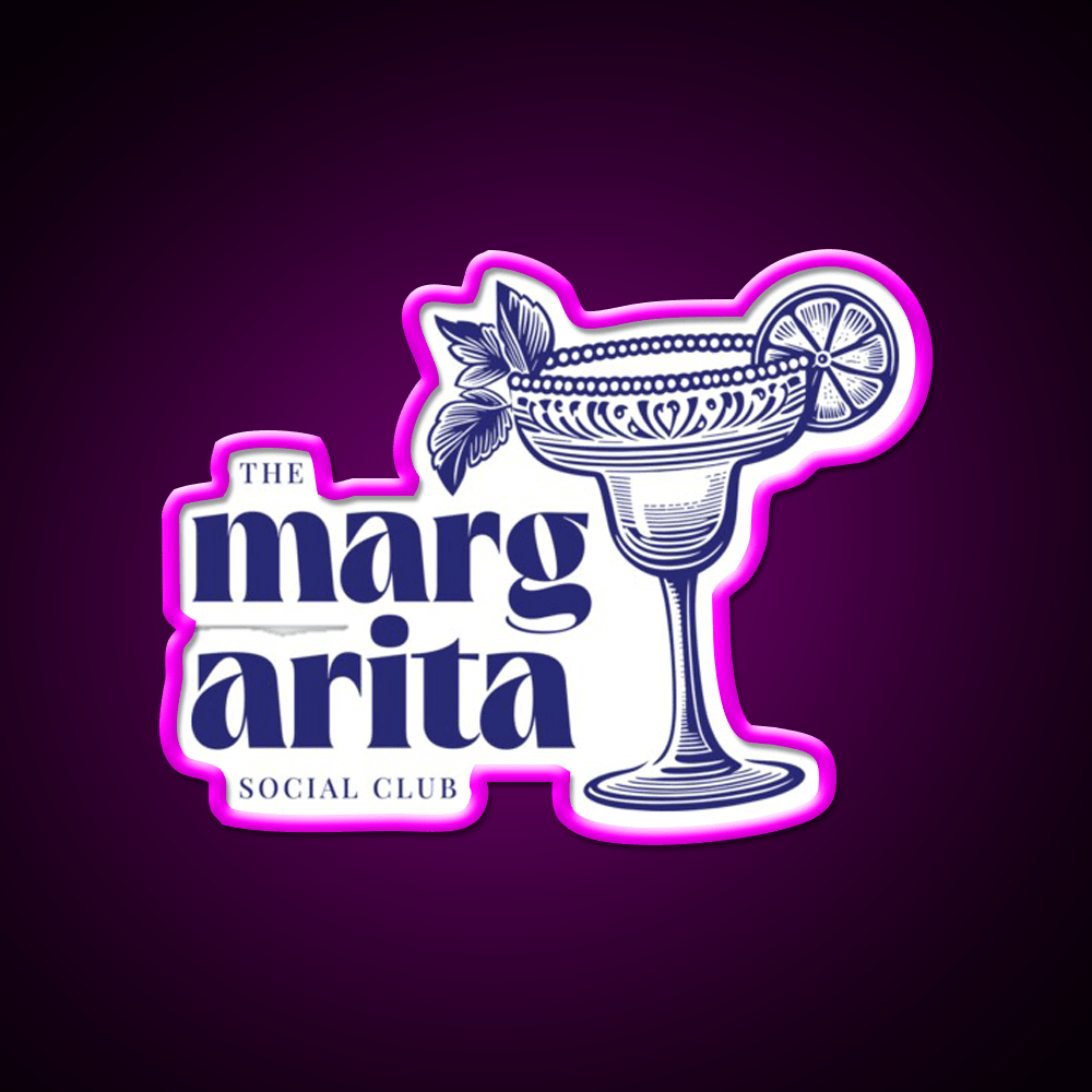 The Margarita Social Club Party Drink Tequila Led Neon Sign Rgb Color - Shineneon