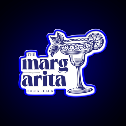 The Margarita Social Club Party Drink Tequila Led Neon Sign Rgb Color - Shineneon