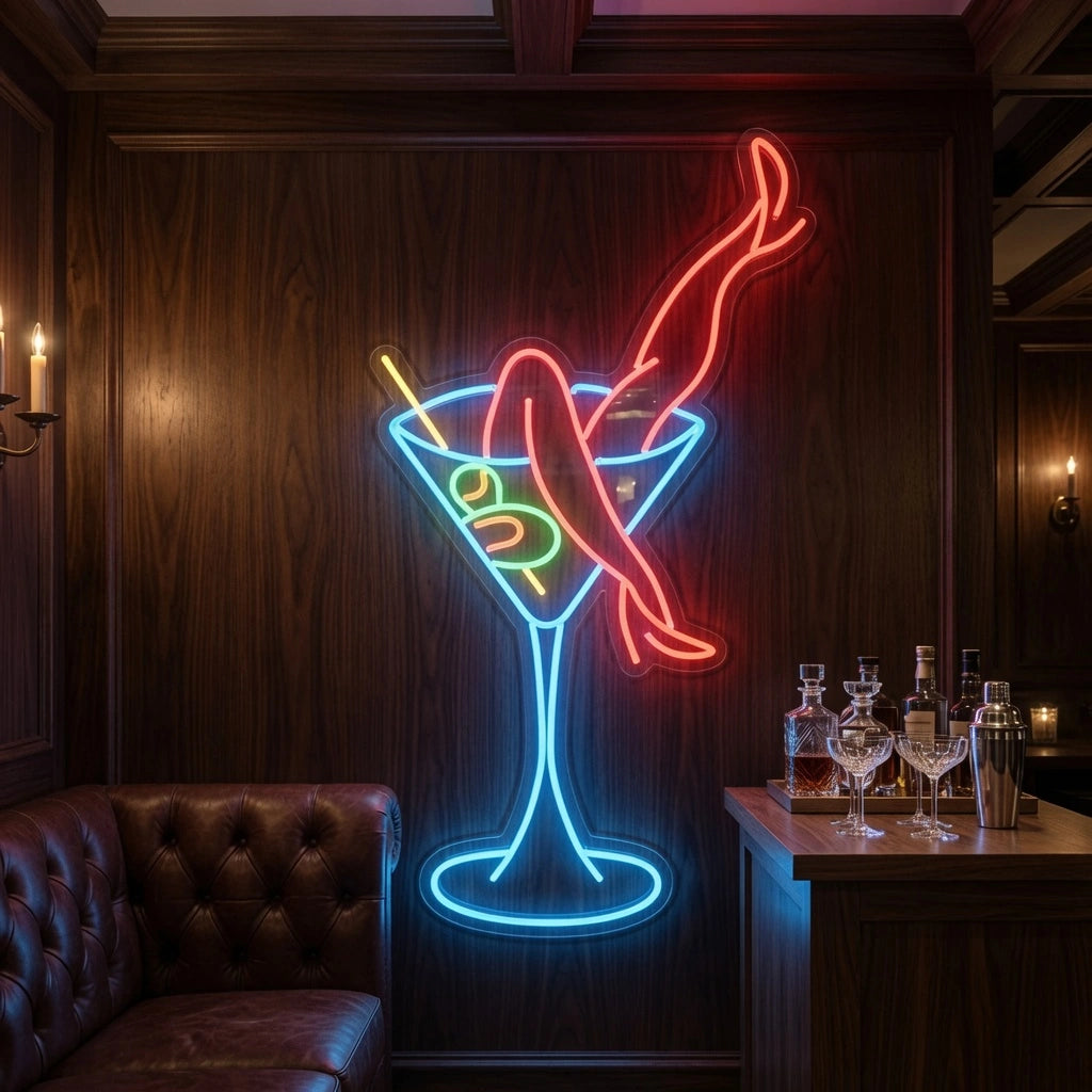 The Martini Legs Wall Decor LED Neon Sign - 02 High-Converting Product Image
