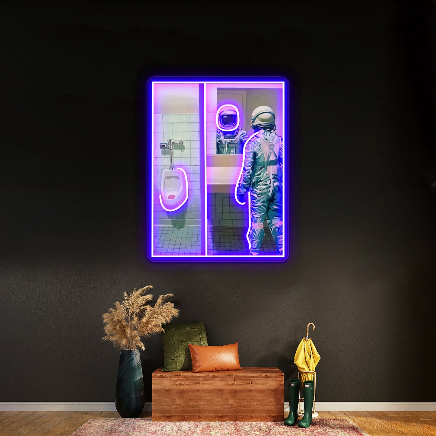 The Mens Room Artwork Personalized Neon Signs