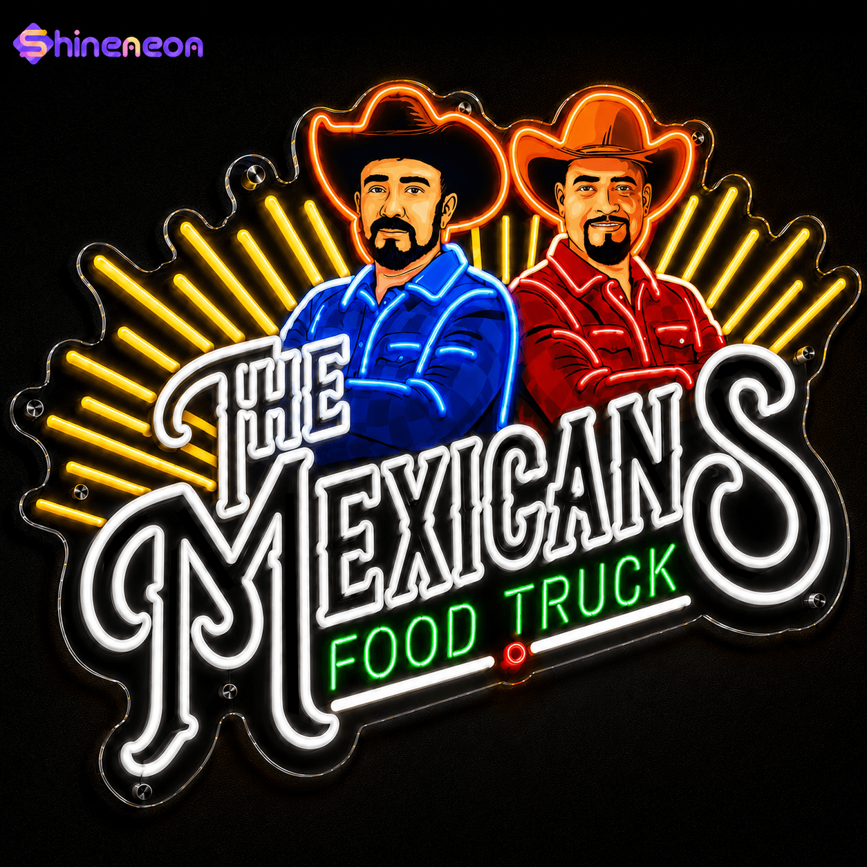 The Mexicans Food Truck Custom Led Neon Sign with 84-inch - Shineneon
