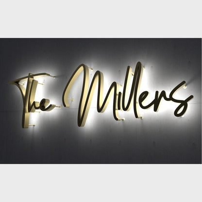 The Millers 3D Backlit Channel Letters Led Light Sign - Shineneon