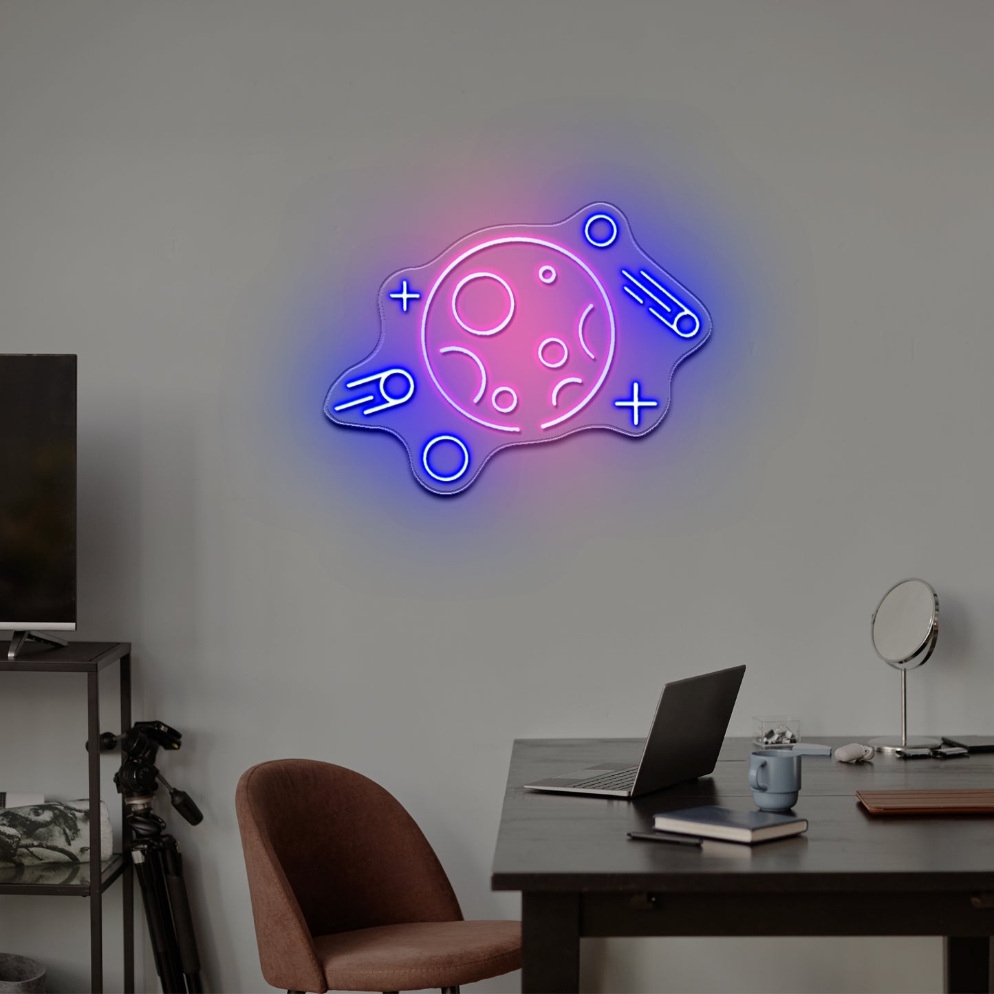 The Moon Neon Sign