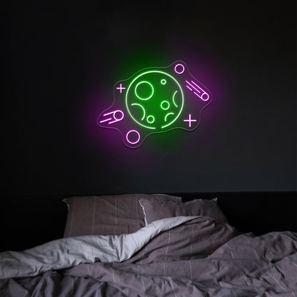 The Moon Neon Sign