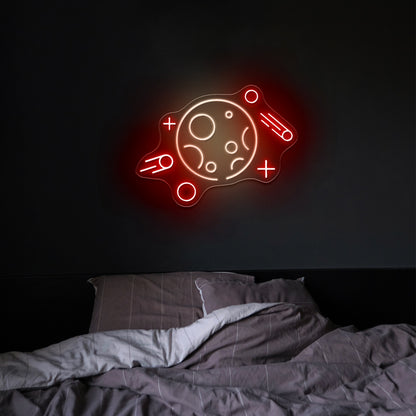 The Moon Neon Sign