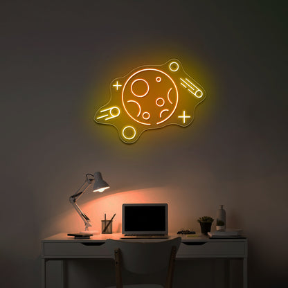 The Rocket Neon Sign For Kids Bedroom