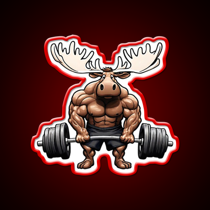 The Moose Lifts The Barbell Gym Fitness Led Neon Sign Rgb Color
