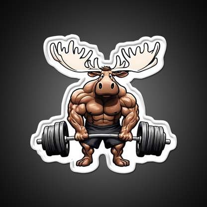 The Moose Lifts The Barbell Gym Fitness Led Neon Sign Rgb Color