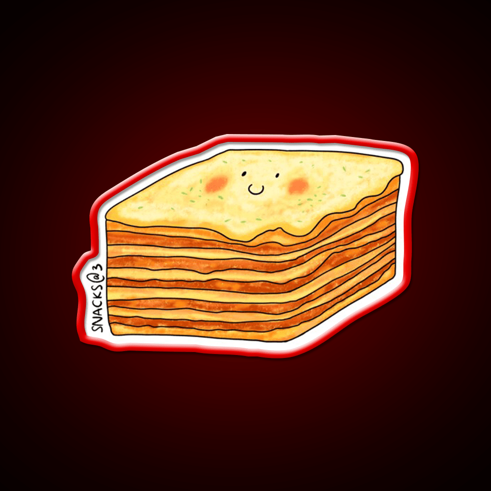 The Multilayer Lasagna Pasta Snack Food Led Neon Sign Rgb Color - Shineneon