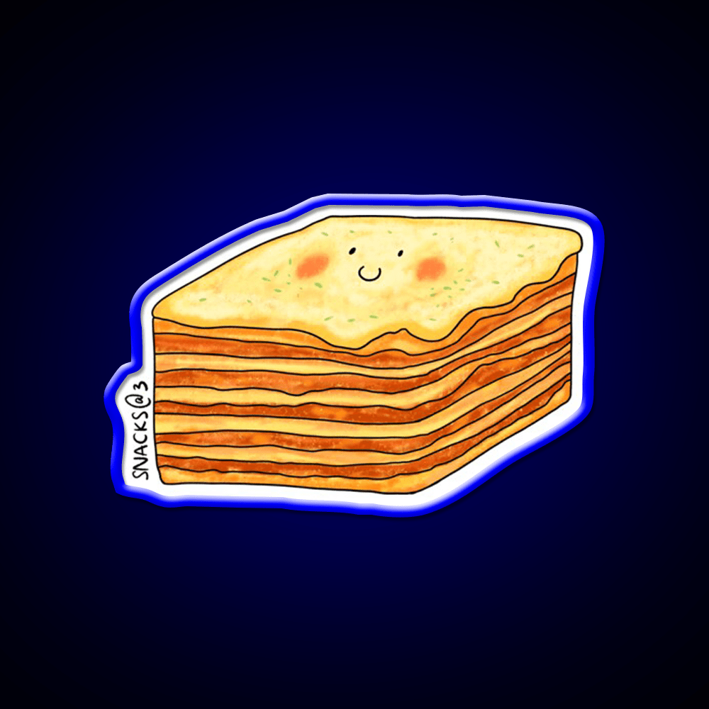 The Multilayer Lasagna Pasta Snack Food Led Neon Sign Rgb Color - Shineneon