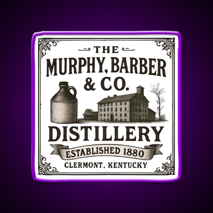 The Murphy Barber Co Distillery Whiskey Drink Bar Led Neon Sign Rgb Color