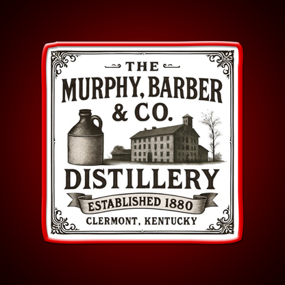 The Murphy Barber Co Distillery Whiskey Drink Bar Led Neon Sign Rgb Color