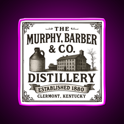 The Murphy Barber Co Distillery Whiskey Drink Bar Led Neon Sign Rgb Color - Shineneon