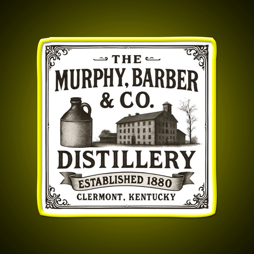 The Murphy Barber Co Distillery Whiskey Drink Bar Led Neon Sign Rgb Color - Shineneon