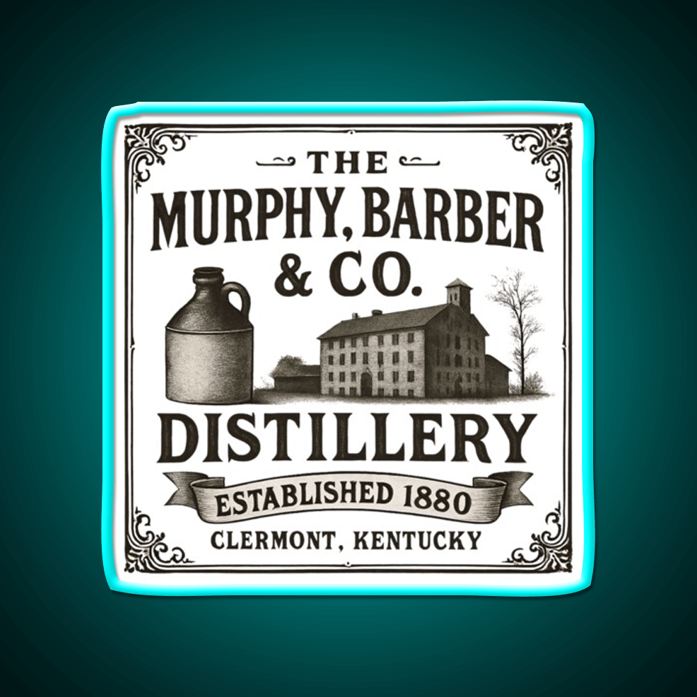 The Murphy Barber Co Distillery Whiskey Drink Bar Led Neon Sign Rgb Color - Shineneon