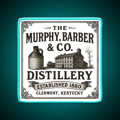 The Murphy Barber Co Distillery Whiskey Drink Bar Led Neon Sign Rgb Color - Shineneon