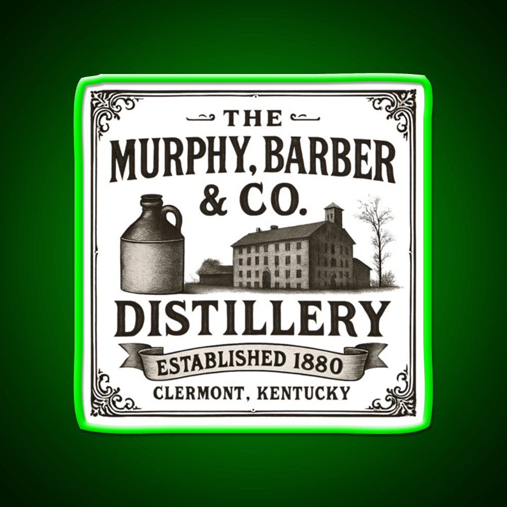 The Murphy Barber Co Distillery Whiskey Drink Bar Led Neon Sign Rgb Color - Shineneon