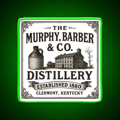 The Murphy Barber Co Distillery Whiskey Drink Bar Led Neon Sign Rgb Color - Shineneon