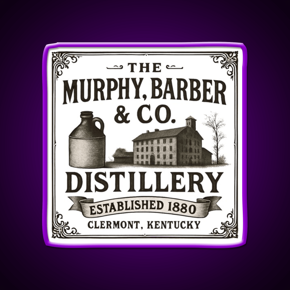 The Murphy Barber Co Distillery Whiskey Drink Bar Led Neon Sign Rgb Color - Shineneon