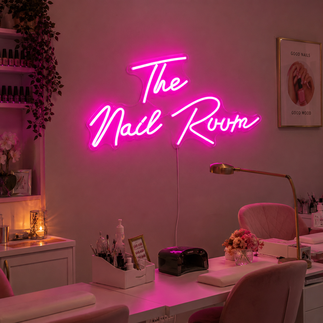 The Nail Room LED Neon Sign - 03 Real Lifestyle Scene