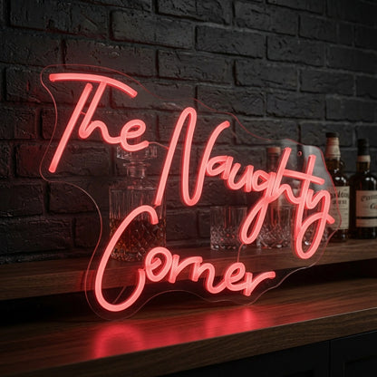The Naughty Corner LED Neon Sign - 03 Real Lifestyle Scene