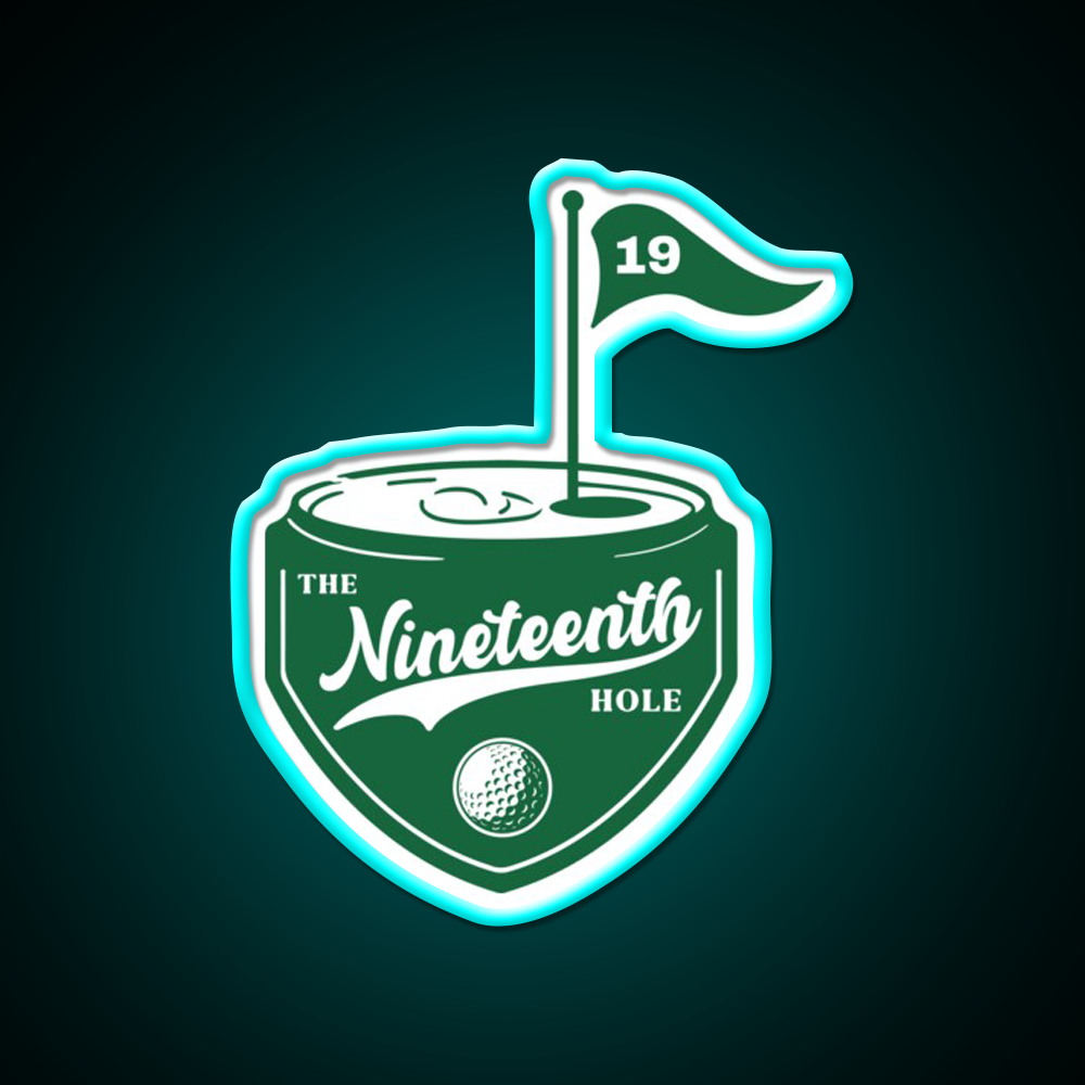 The Ninenth Hole Beer Bar Decor Led Neon Sign Rgb Color - Size and dimension reference