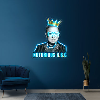 The Notorious Ruth Bader Ginsburg Rbg Artwork Personalized Neon Signs | Shineneon