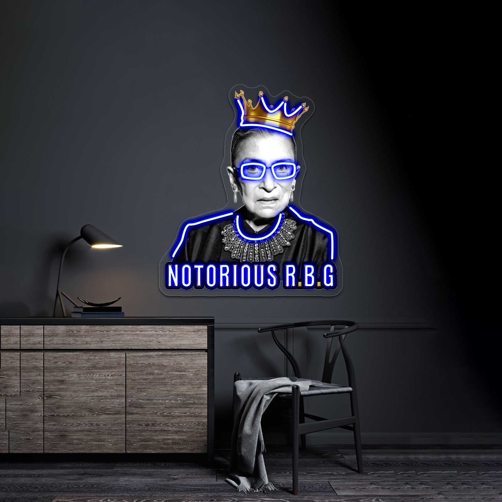 The Notorious Ruth Bader Ginsburg Rbg Artwork Personalized Neon Signs | Shineneon
