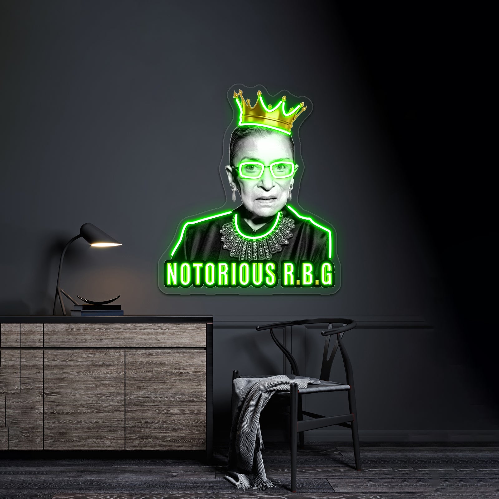 The Notorious Ruth Bader Ginsburg Rbg Artwork Personalized Neon Signs | Shineneon
