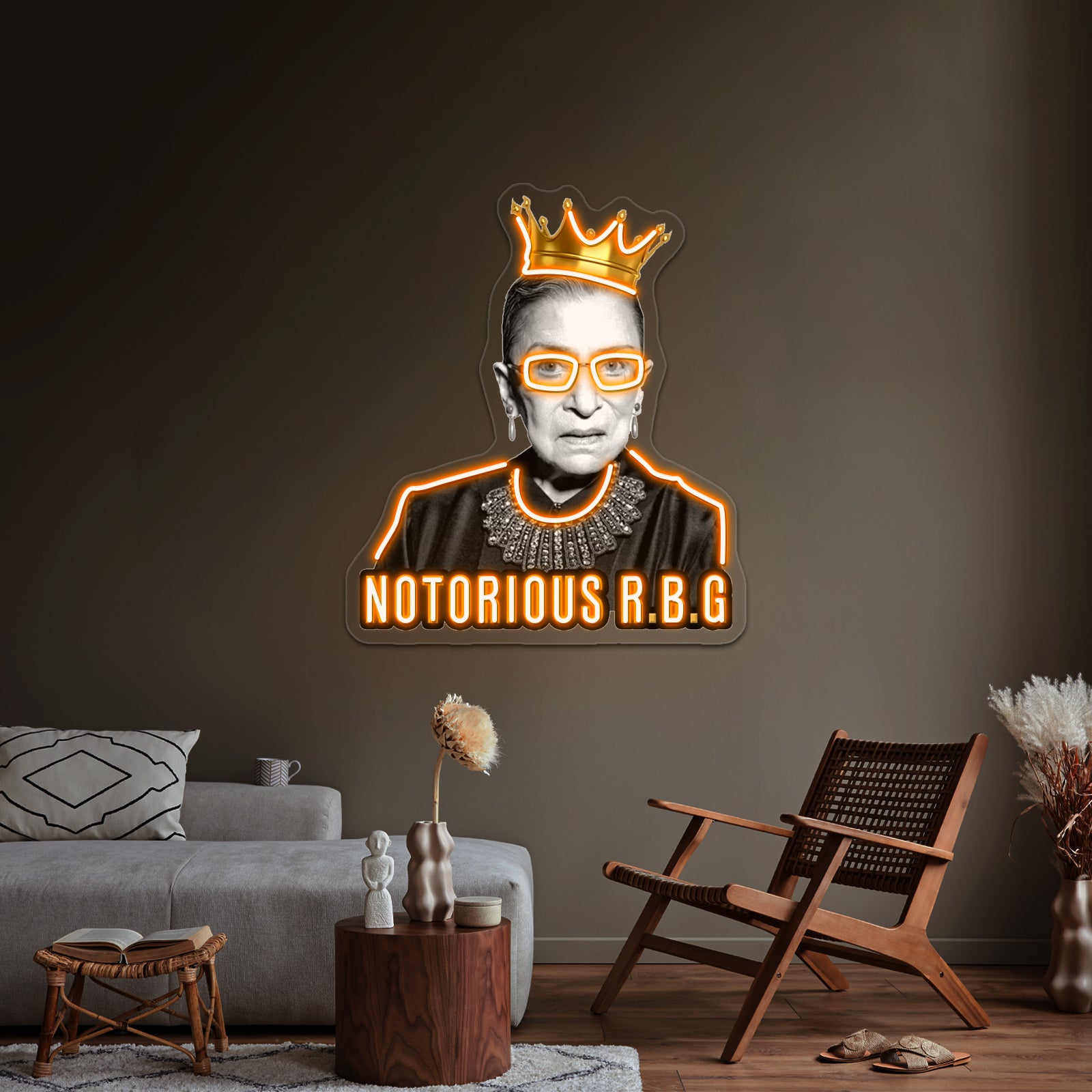The Notorious Ruth Bader Ginsburg Rbg Artwork Personalized Neon Signs | Shineneon