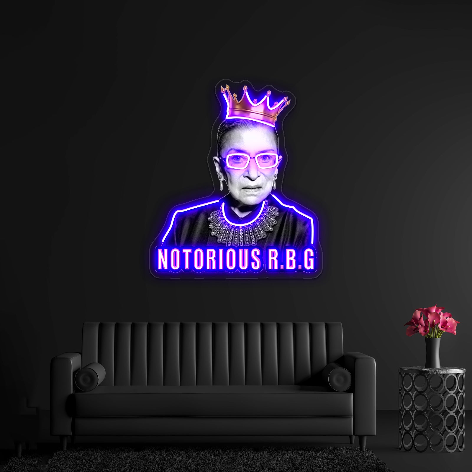 The Notorious Ruth Bader Ginsburg Rbg Artwork Personalized Neon Signs | Shineneon