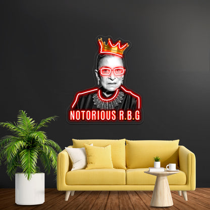 The Notorious Ruth Bader Ginsburg Rbg Artwork Personalized Neon Signs | Shineneon
