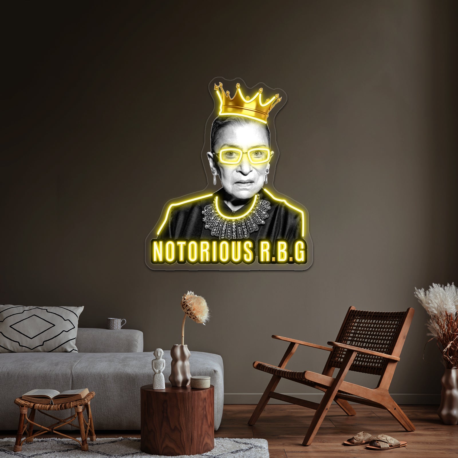 The Notorious Ruth Bader Ginsburg Rbg Artwork Personalized Neon Signs | Shineneon