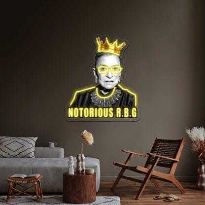 The Notorious Ruth Bader Ginsburg Rbg Artwork Personalized Neon Signs | Shineneon