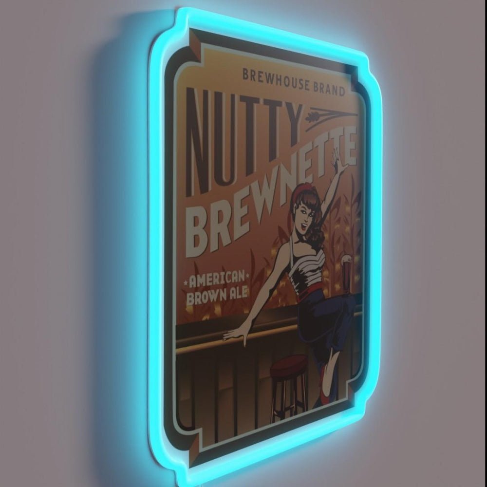 The Nutty Brewnette American Brown Ale Rgb Led Neon Sign - Shineneon