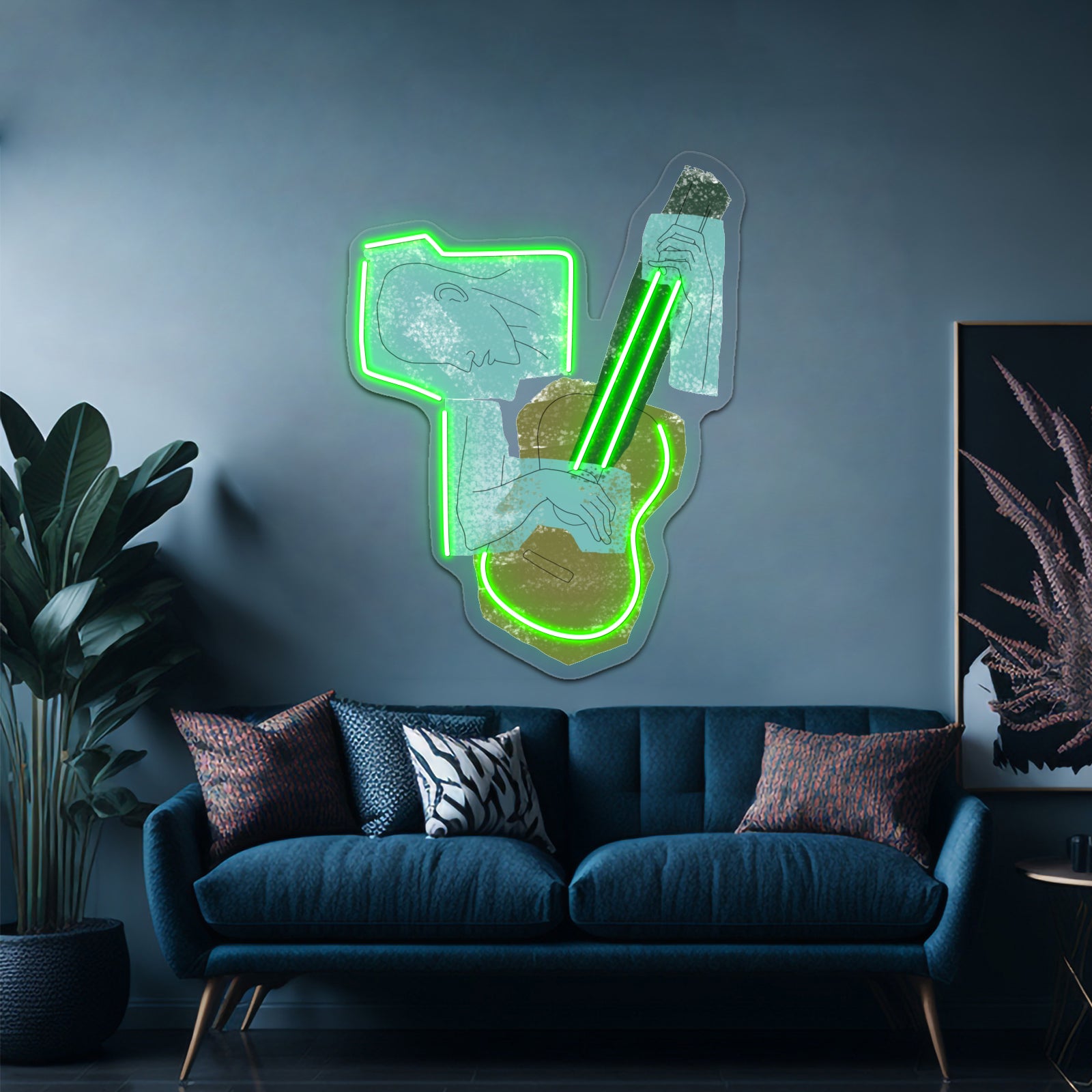 The Old Guitarist Wall Artwork Neon Signs | Shineneon