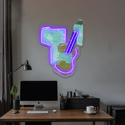 The Old Guitarist Wall Artwork Neon Signs | Shineneon