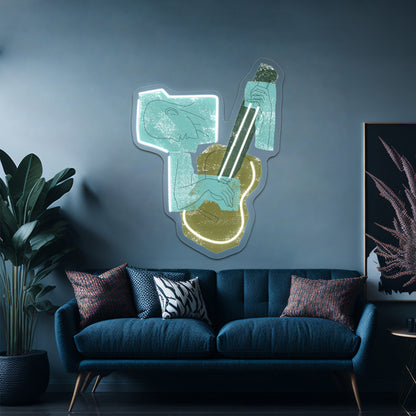 The Old Guitarist Wall Artwork Neon Signs | Shineneon